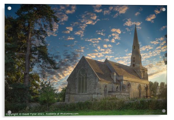 'Historic St. Faith's: A Sunset Splendour' Acrylic by David Tyrer