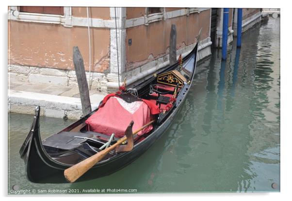 Venetian Gondola Acrylic by Sam Robinson