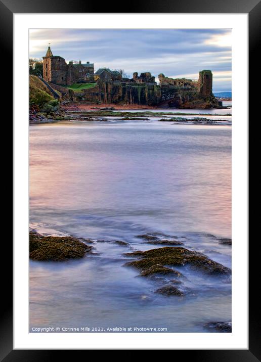 St Andrews Castle from the harbour Framed Mounted Print by Corinne Mills