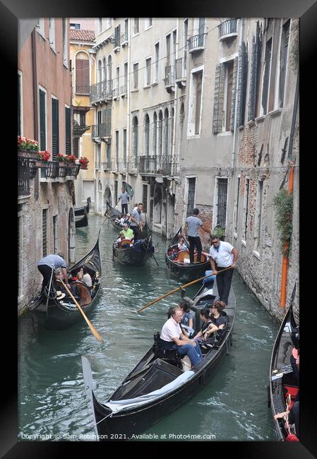 Venetian Traffic Jam Framed Print by Sam Robinson