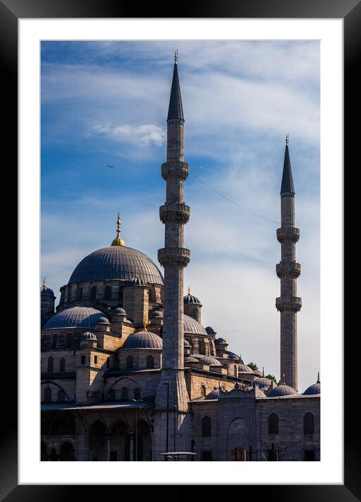 New Mosque in Istanbul at Sunset Framed Mounted Print by Artur Bogacki