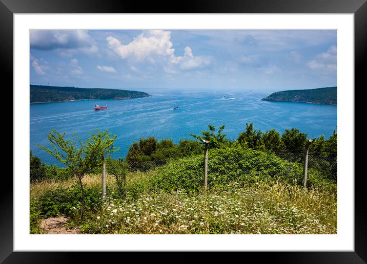 Bosphorus Strait Enters The Black Sea Framed Mounted Print by Artur Bogacki