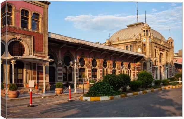 Sirkeci Railway Station at Sunset in Istanbul Canvas Print by Artur Bogacki