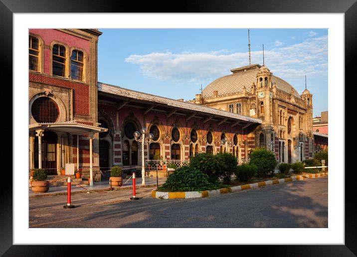 Sirkeci Railway Station at Sunset in Istanbul Framed Mounted Print by Artur Bogacki