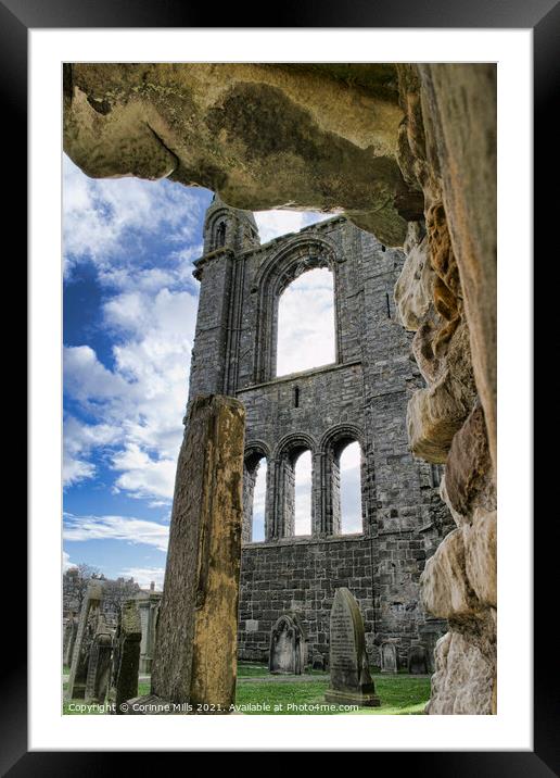 A peek at St Andrews Cathedral Framed Mounted Print by Corinne Mills