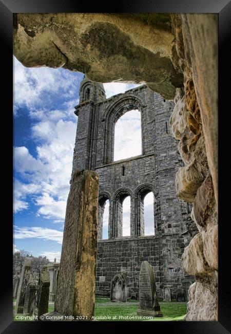 A peek at St Andrews Cathedral Framed Print by Corinne Mills