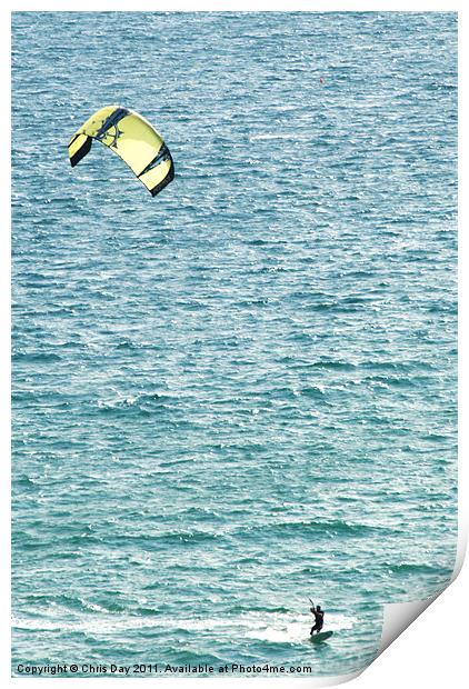 Kite Surfer Print by Chris Day