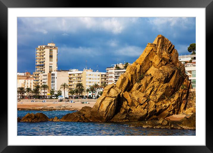 Lloret de Mar Resort Sea Town on Costa Brava Framed Mounted Print by Artur Bogacki