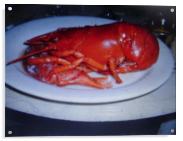 A Maine Lobster Acrylic by John Bridge
