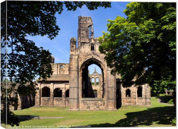 Kirkstall Abbey from Abbey Road Canvas Print by Mark Sunderland
