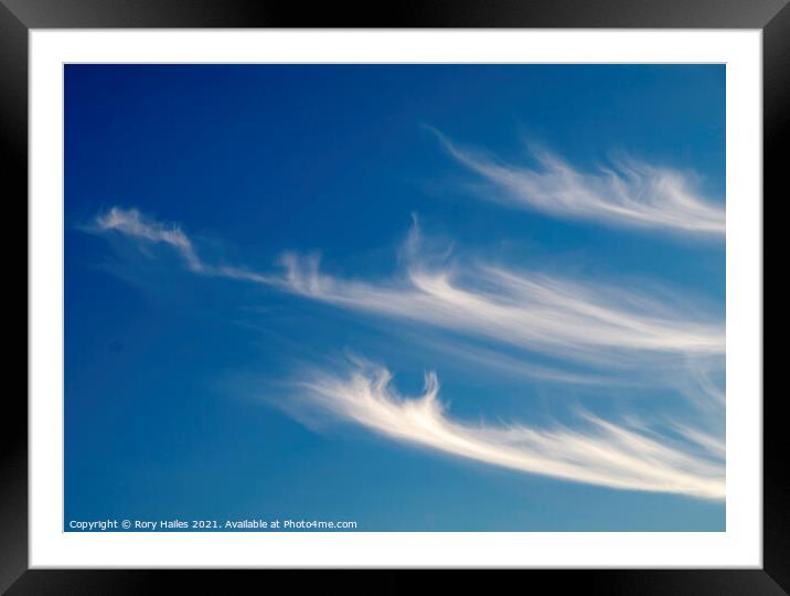 Cirrus Cloud Formation Framed Mounted Print by Rory Hailes
