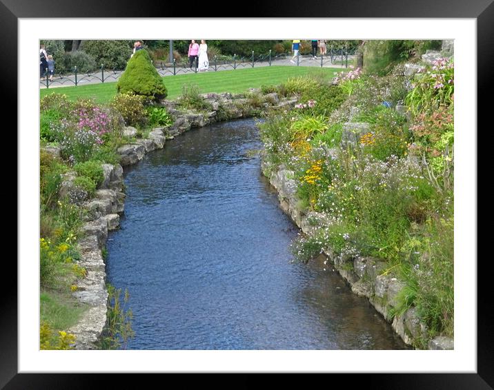 A Stream Flows in Bournemouth Framed Mounted Print by John Bridge