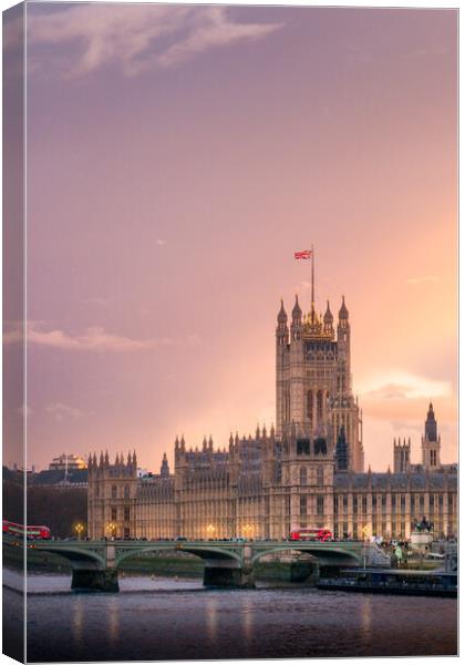 Houses of Parliament Sunset Canvas Print by Mark Jones