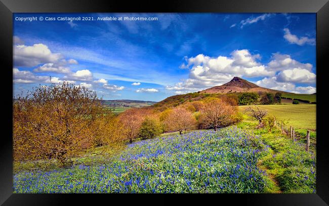 Blue Topping - Roseberry Topping North Yorkshire Framed Print by Cass Castagnoli