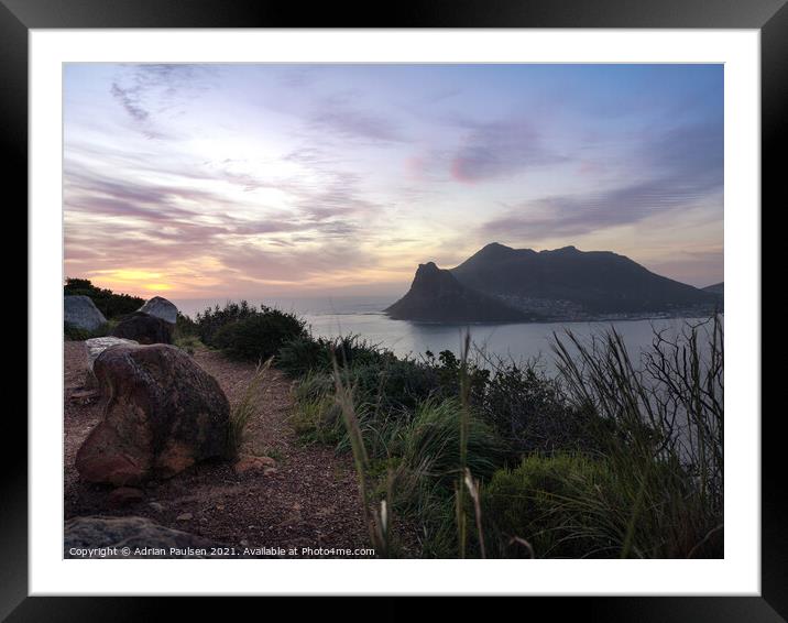 Hout Bay sunset  Framed Mounted Print by Adrian Paulsen