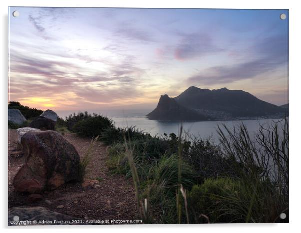 Hout Bay sunset  Acrylic by Adrian Paulsen