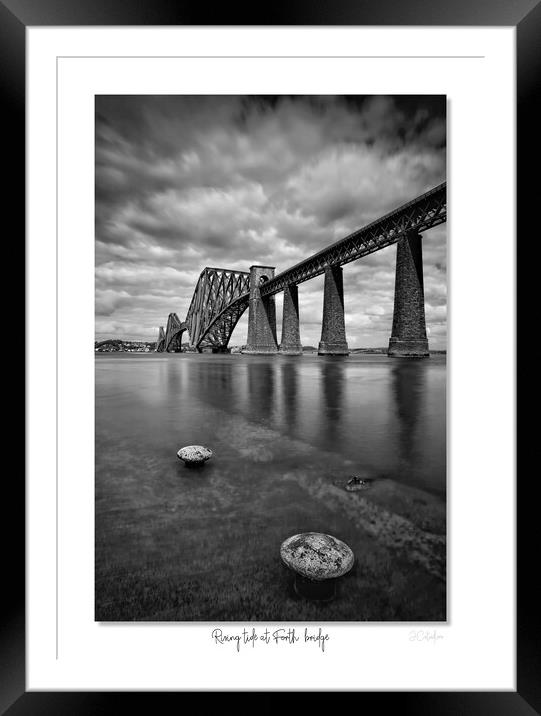Rising tide at Forth bridge. Scotland Scottish Framed Mounted Print by JC studios LRPS ARPS