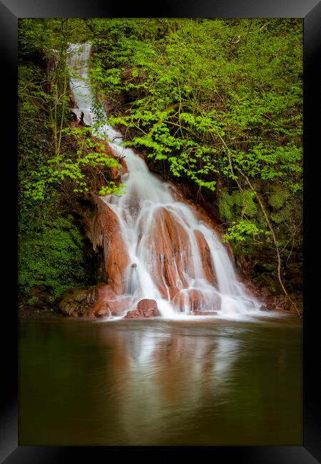 A waterfall on the river Tawe Framed Print by Leighton Collins
