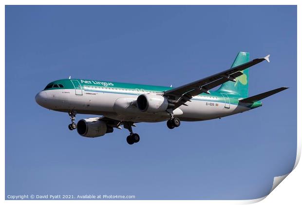 Aer Lingus Airbus A320 Print by David Pyatt