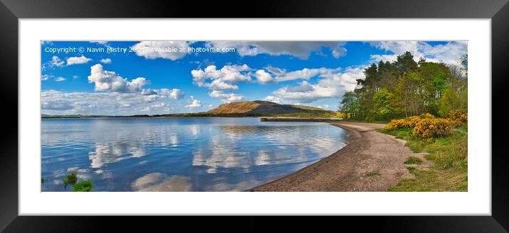 Loch Leven looking towards Bishop Hill Framed Mounted Print by Navin Mistry