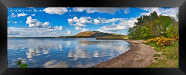 Loch Leven looking towards Bishop Hill Framed Print by Navin Mistry