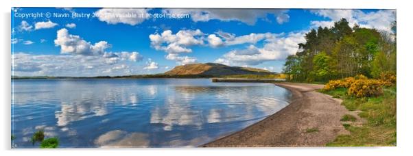 Loch Leven looking towards Bishop Hill Acrylic by Navin Mistry