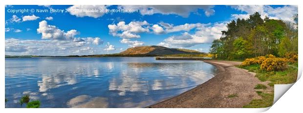 Loch Leven looking towards Bishop Hill Print by Navin Mistry