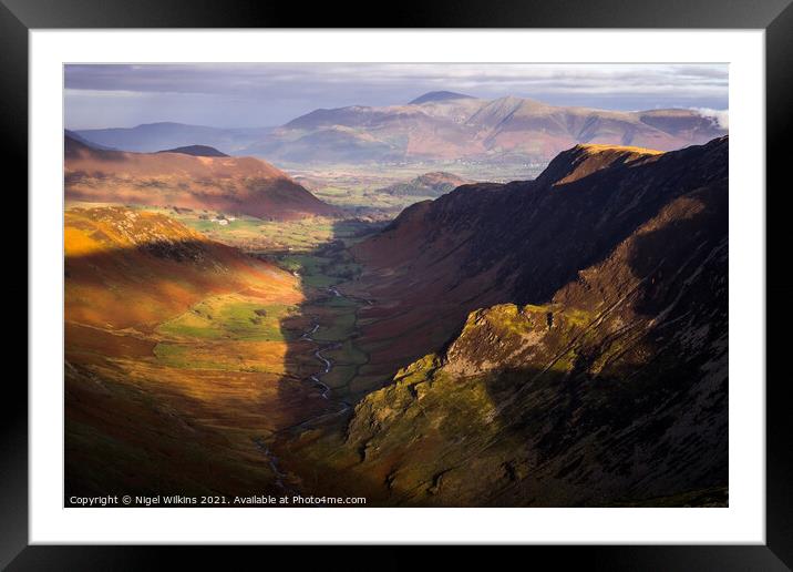Newlands Valley, Lake District Framed Mounted Print by Nigel Wilkins