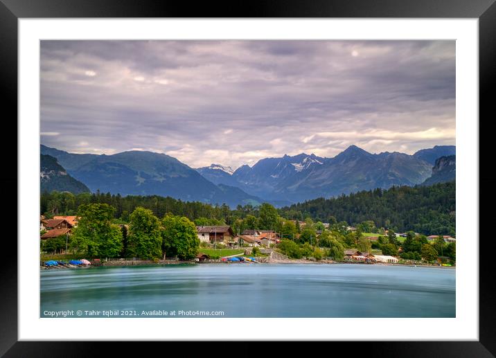 Lake Brienz Switzerland Framed Mounted Print by Tahir Iqbal