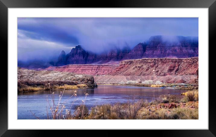 Historic Lee's Ferry on the Colorado River. Framed Mounted Print by BRADLEY MORRIS