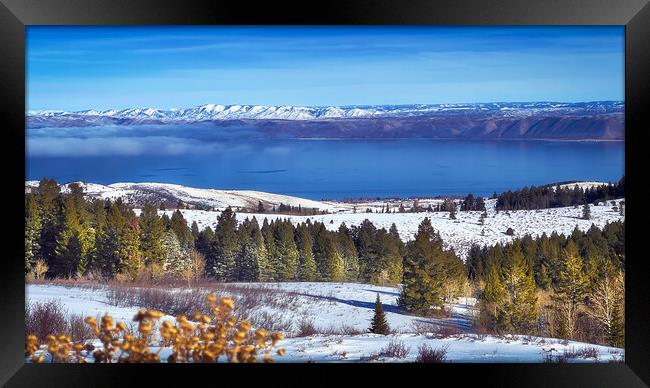 A Bear Lake Winter Framed Print by BRADLEY MORRIS