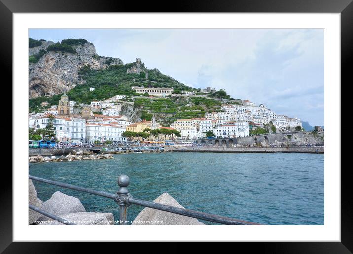 Amalfi Italy Framed Mounted Print by Diana Mower