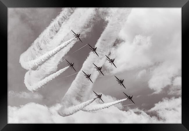 Red Arrows flying the Typhoon formation Framed Print by Jason Wells