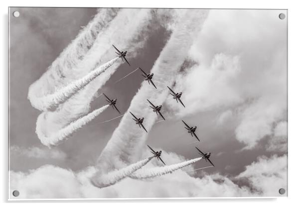 Red Arrows flying the Typhoon formation Acrylic by Jason Wells