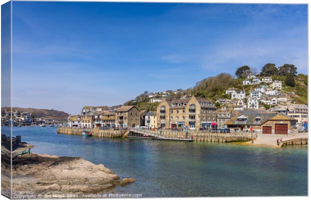 The river at Looe, Cornwall Canvas Print by Jim Monk