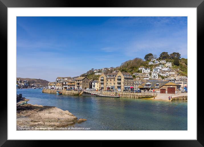 The river at Looe, Cornwall Framed Mounted Print by Jim Monk