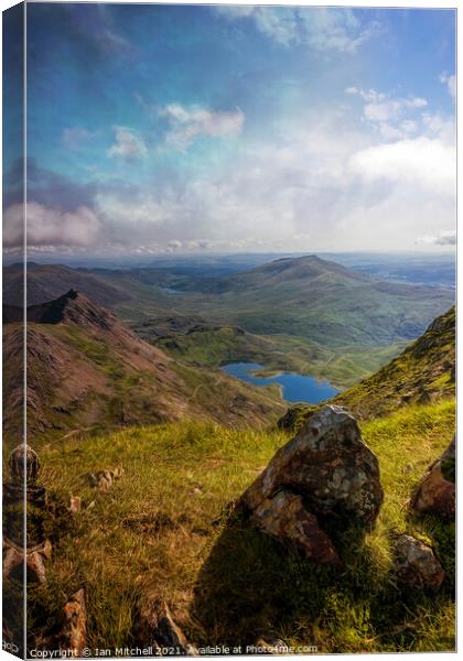 View From Snowdon Summit Canvas Print by Ian Mitchell