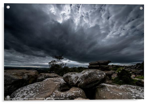 Brimham Rocks natural sandstone Acrylic by Alec Hey