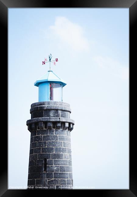 The Harbour Lighthouse in Teignmouth, Devon Framed Print by Peter Greenway