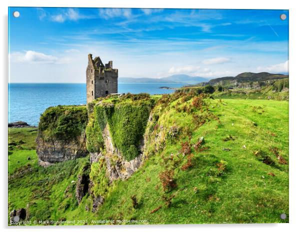 Gylen Castle on Kerrera Acrylic by Mark Sunderland