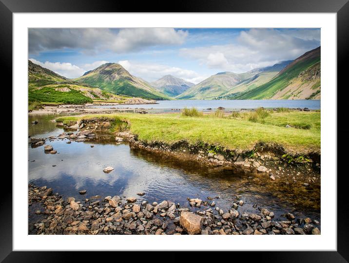 Summer at Lake Wastwater, Cumbria  Framed Mounted Print by June Ross