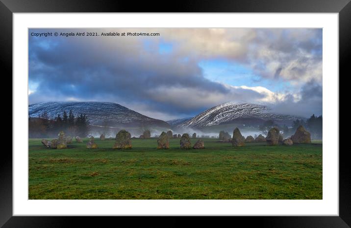 Stone Circle. Framed Mounted Print by Angela Aird