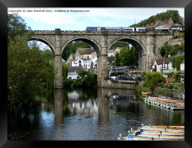 Knaresborough Viaduct.  Framed Print by Lilian Marshall