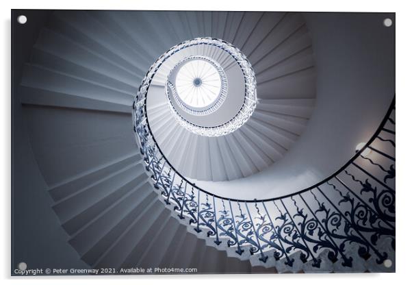 Tulip Spiral Staircase, Queen's House in Greenwich Acrylic by Peter Greenway