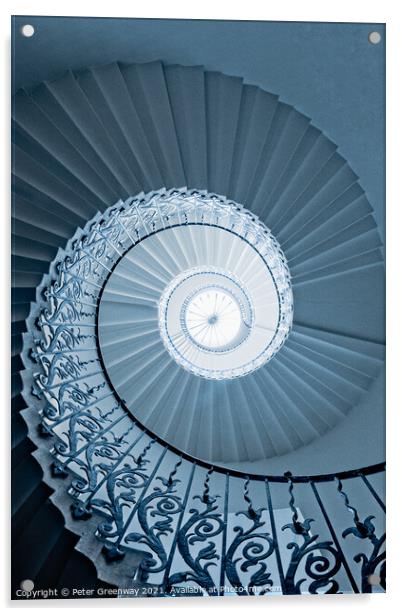 Tulip Spiral Staircase, Queen's House In Greenwich Acrylic by Peter Greenway