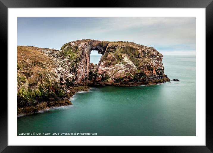 Majestic arch of Dunbuy Framed Mounted Print by Don Nealon