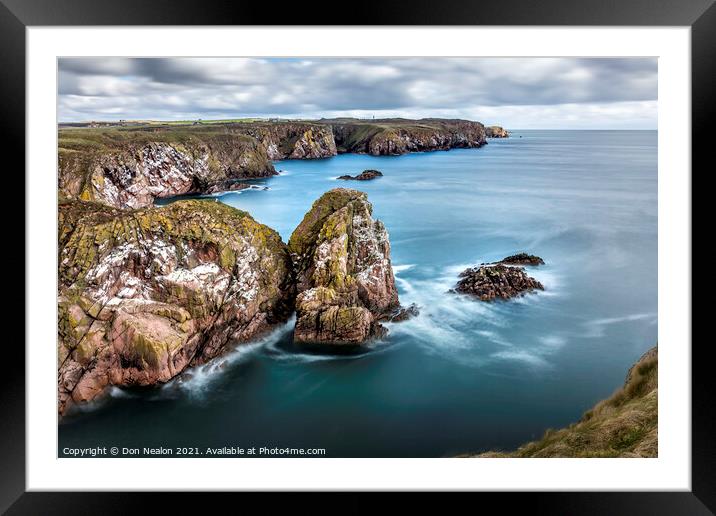 Majestic Granite Sea Cliff, Cairn-na-hilt Framed Mounted Print by Don Nealon