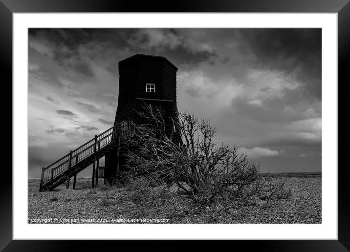 Orfordness Beacon Framed Mounted Print by Clive Karl Wuest