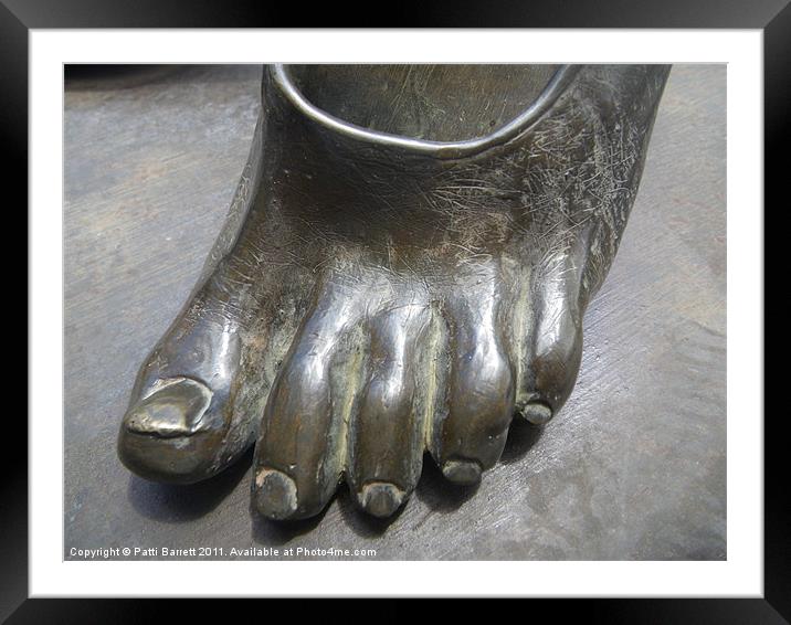 Bronze toes Framed Mounted Print by Patti Barrett