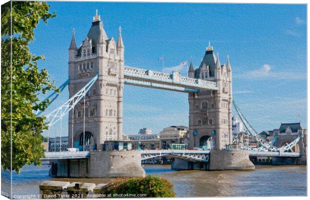 Iconic Tower Bridge: London's Thames Marvel Canvas Print by David Tyrer